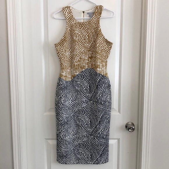 H & M fitted print dress size medium - Picture 4 of 6